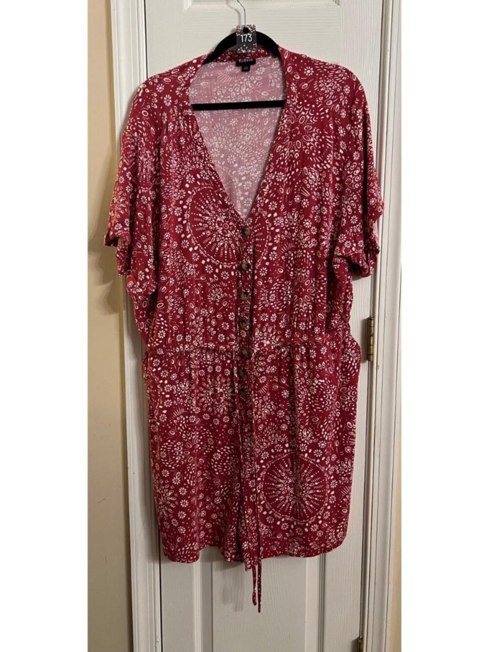 Torrid Red White Bandana Pri